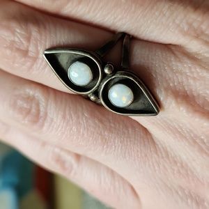 Meg Girard double opal ring. Size 7.5